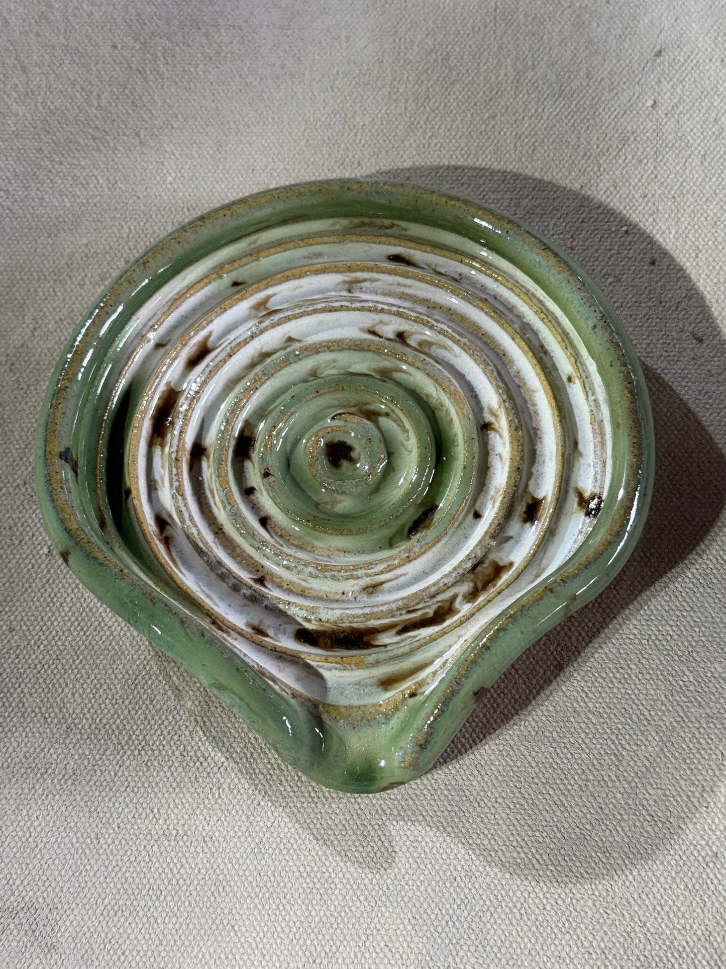 Spoon Rest - Green & White