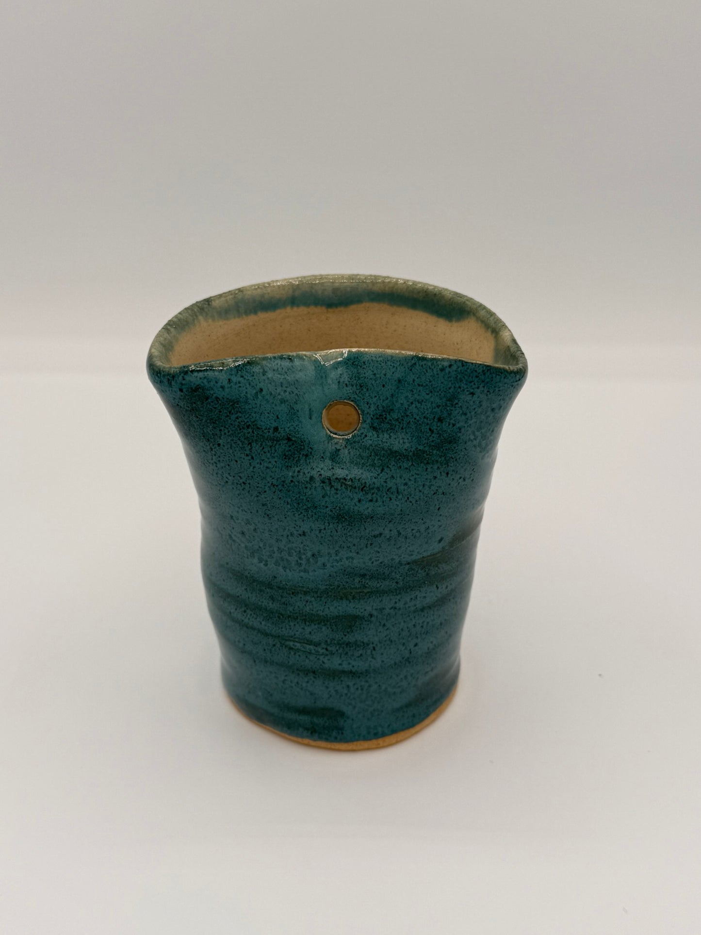 Handmade Ceramic Tumbler – Blue Speckles Stoneware Cup