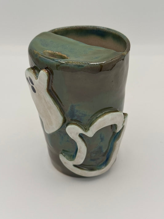 Handmade Ceramic Tumbler – Ghosts