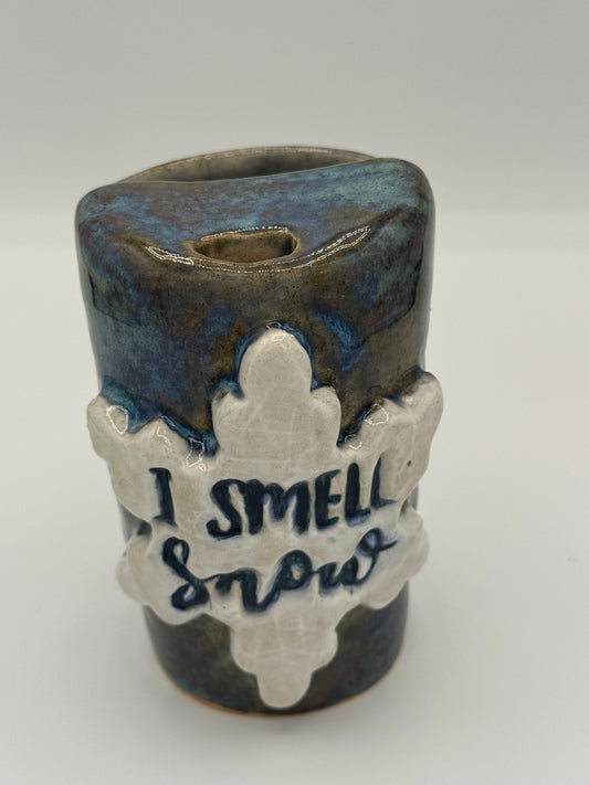 Handmade Ceramic Tumbler – I Smell Snow